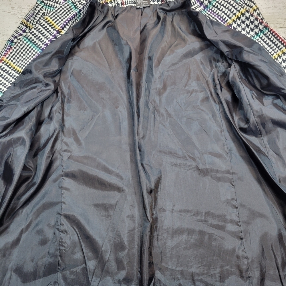 Multi Color Houndstooth Wool Blazer - image 6